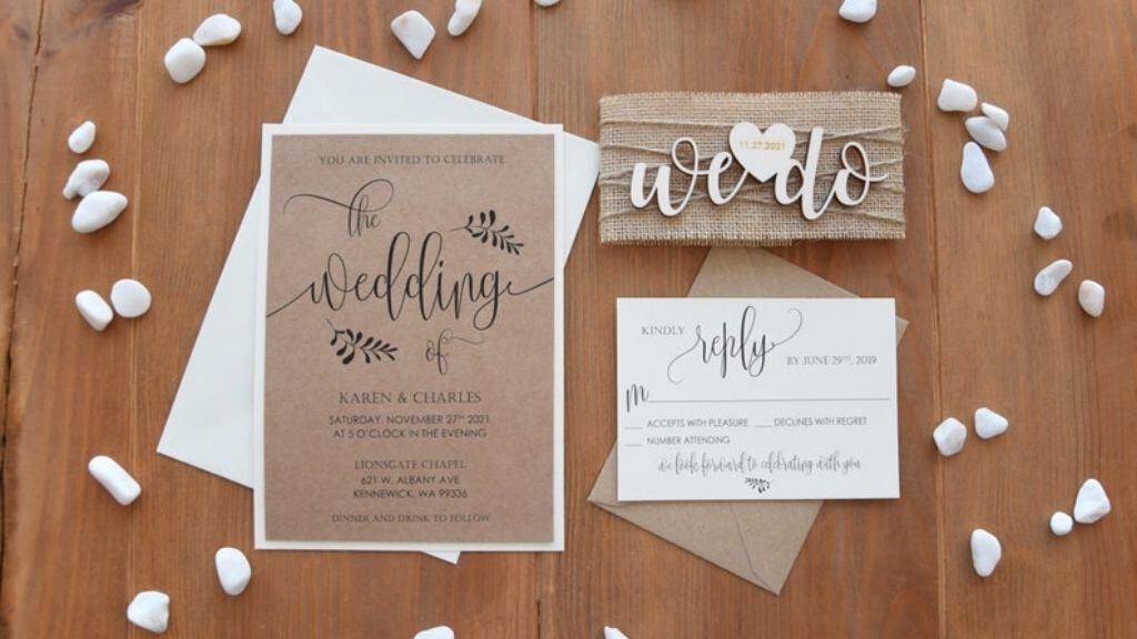 Rustic Wooden Wedding Invitations