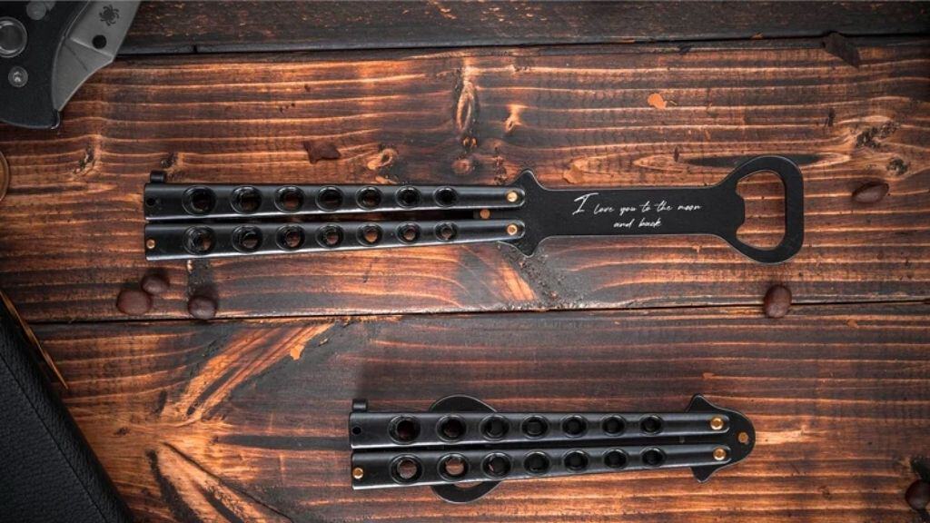 Personalized Butterfly Knife Bottle Opener