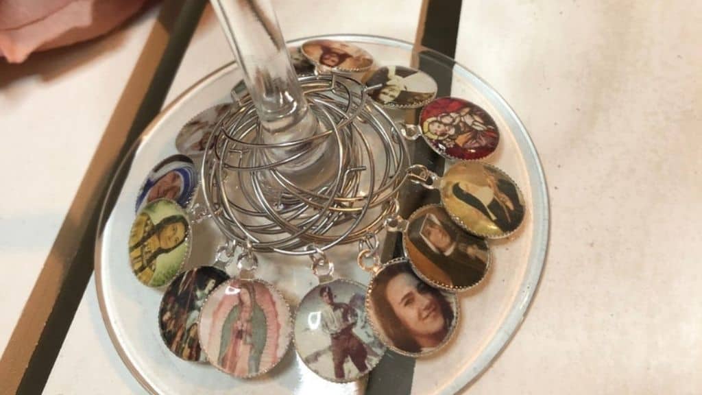 Catholic Saints Handmade Wine Glass Charms