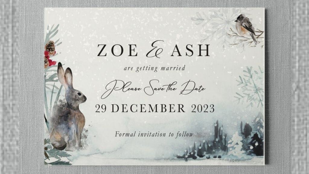 Christmas Snowflake All-In-One Invitation