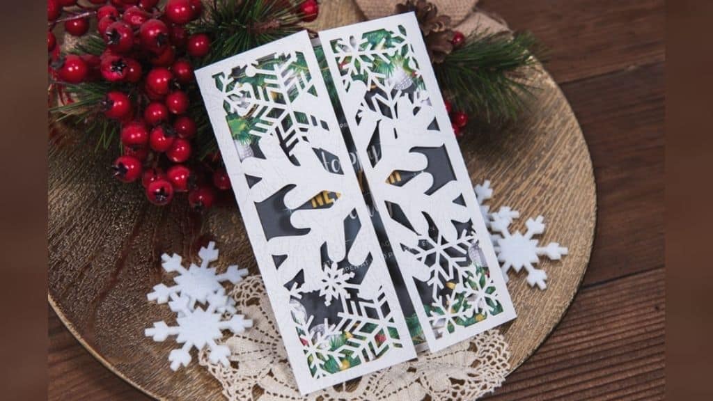 Christmas Snowflake Wedding Invitation