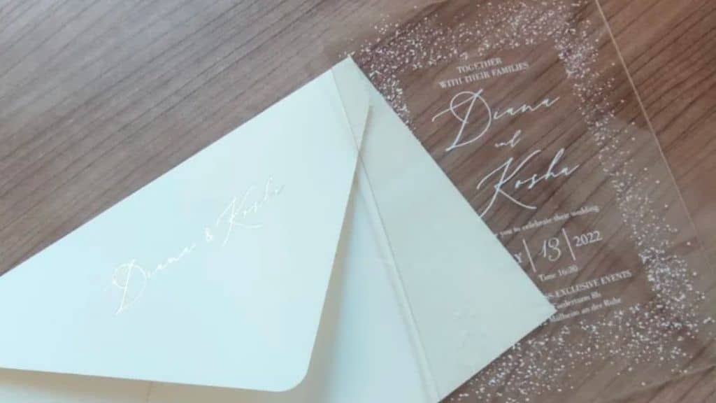 Minimalist Acrylic Wedding Invitation