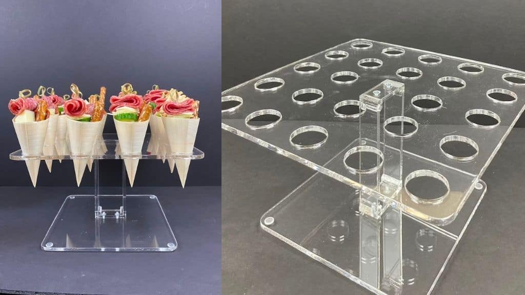 Cool Acrylic Tray for Charcuterie Cones