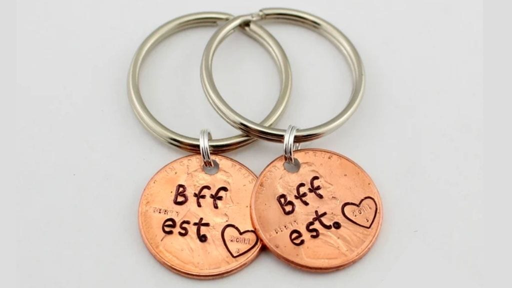 Custom Hand-Stamped Penny Keychain