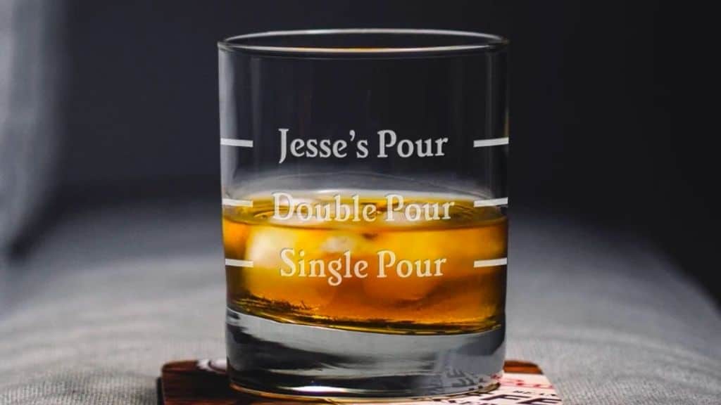 Custom Pour Line Whiskey Glass