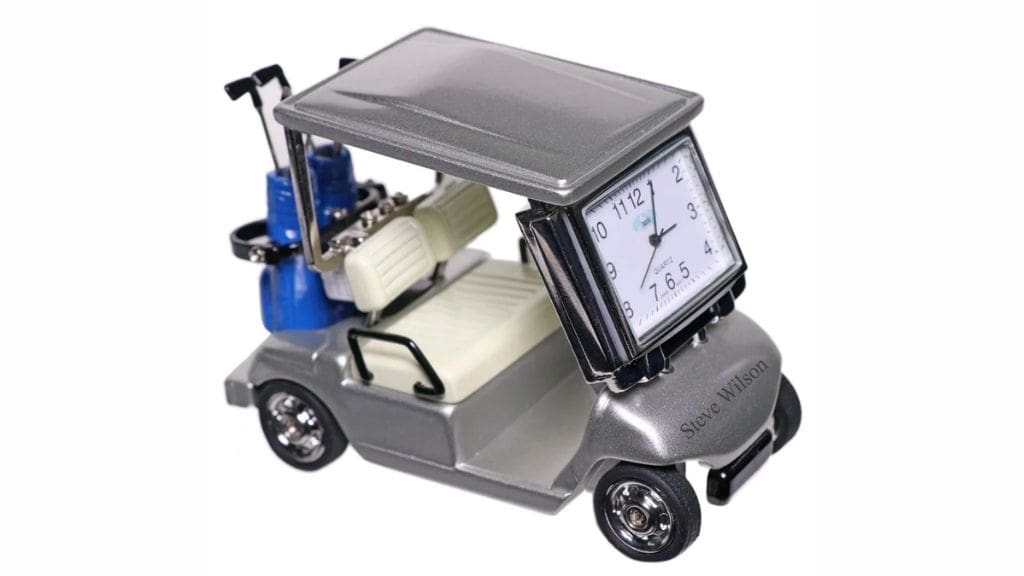 Custom Mini Golf Cart Desk Clock