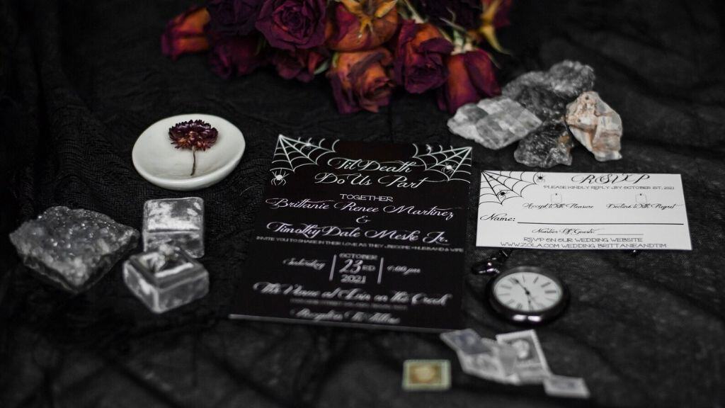 Halloween Custom Wedding Invitation Suite