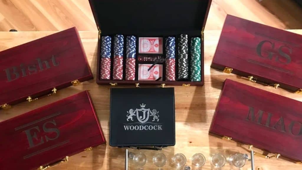 Deluxe Poker Set with Chips, Cards, and Dice