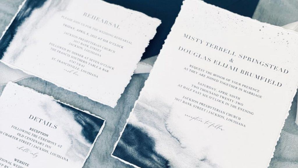 Beach Watercolor Wedding Invitations