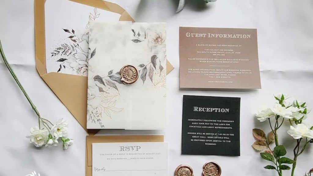 Earth Tone Vellum Wrap with Wax Seal