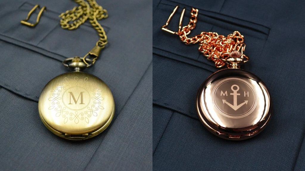 Black Stainless Steel Pocket Watch