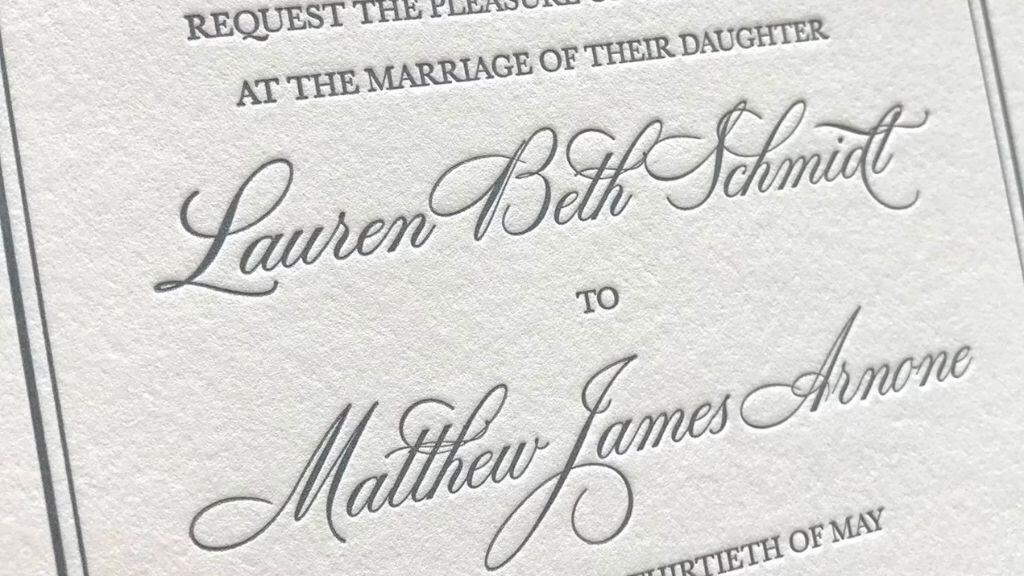 Arnone Letterpress Wedding Invitations