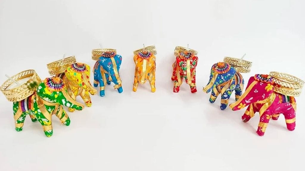Handmade Elephant Candle Holder