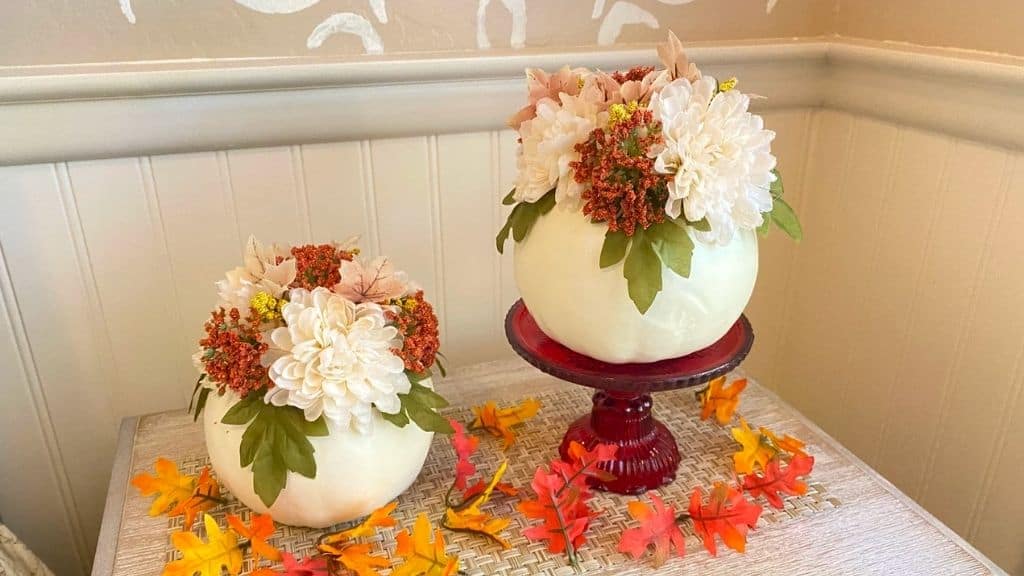 White Pumpkin Floral Centerpiece