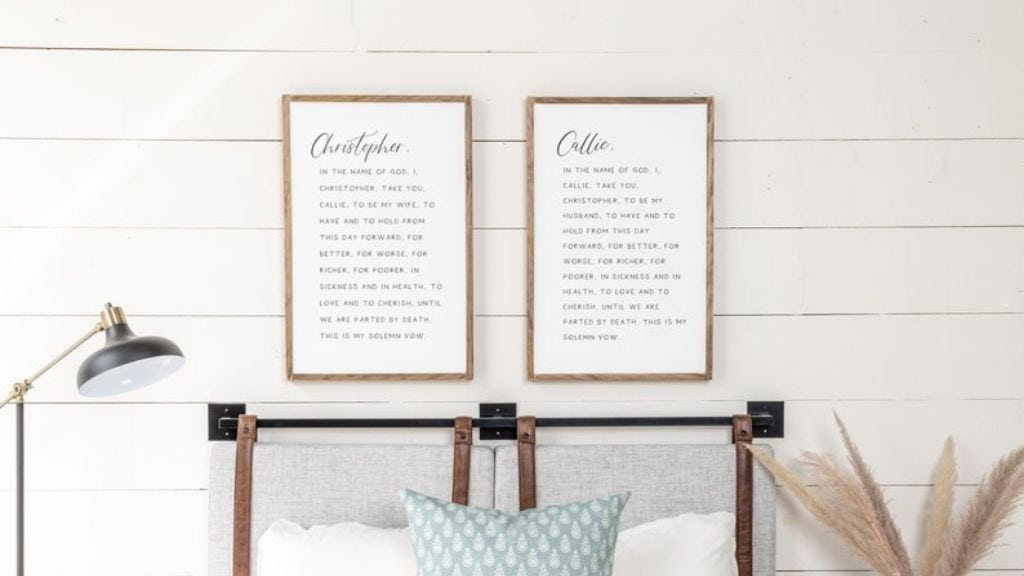 Custom Wedding Vows Sign Set