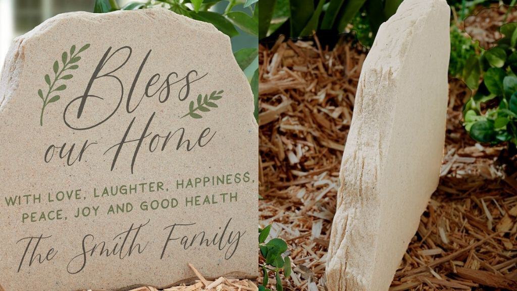Bless Our Home Personalized Garden Stone