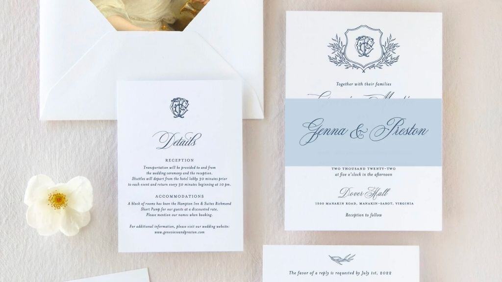 Genevieve Elegant Wedding Invitation Suite