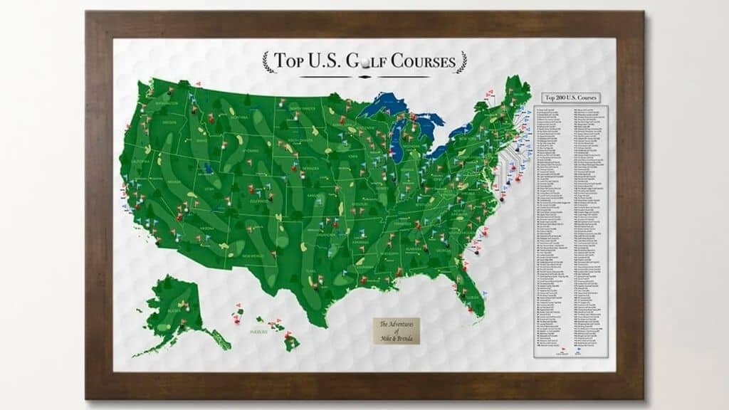 Golf Courses Tracking Pin Map
