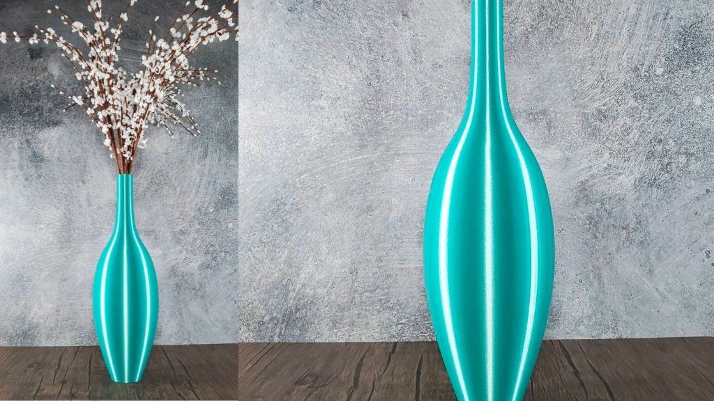Teal Modern Nordic Long Flower Vase