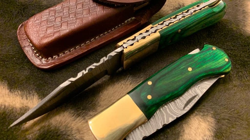 Damascus Folding Pocket Knife