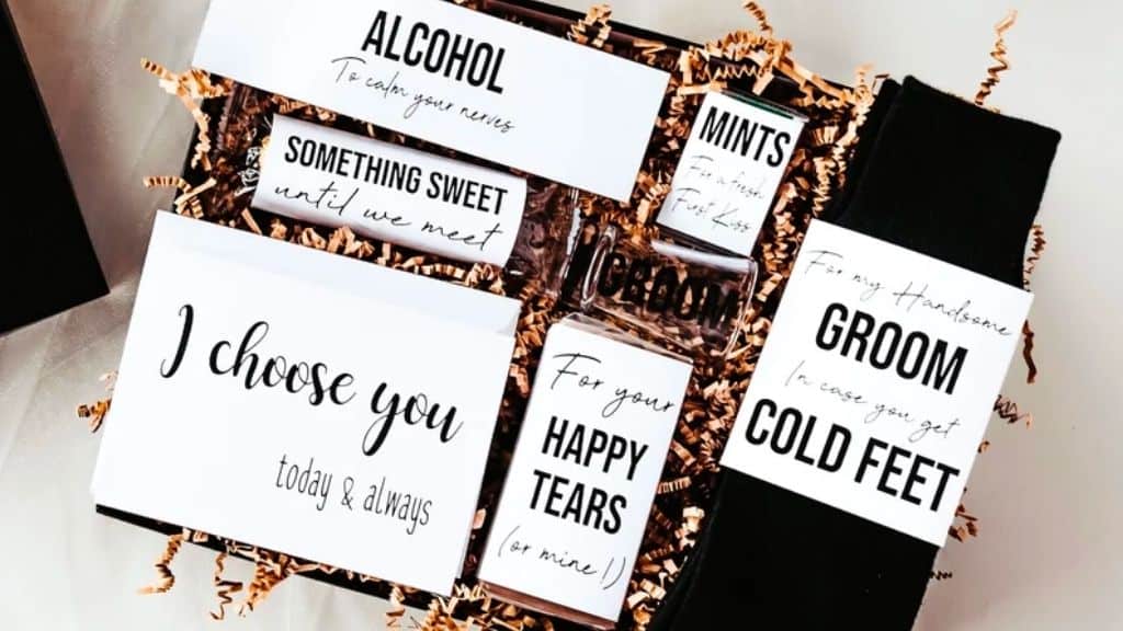 Groom Gift Box from Bride on Wedding Day