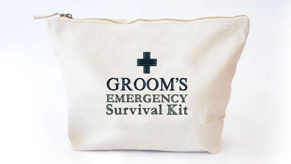 Groom's Wedding Day Survival Kit Bag