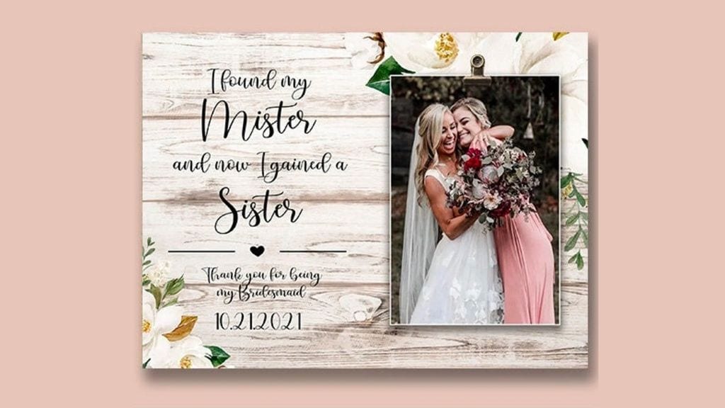 Handcrafted Personalized Sister Photo Frame