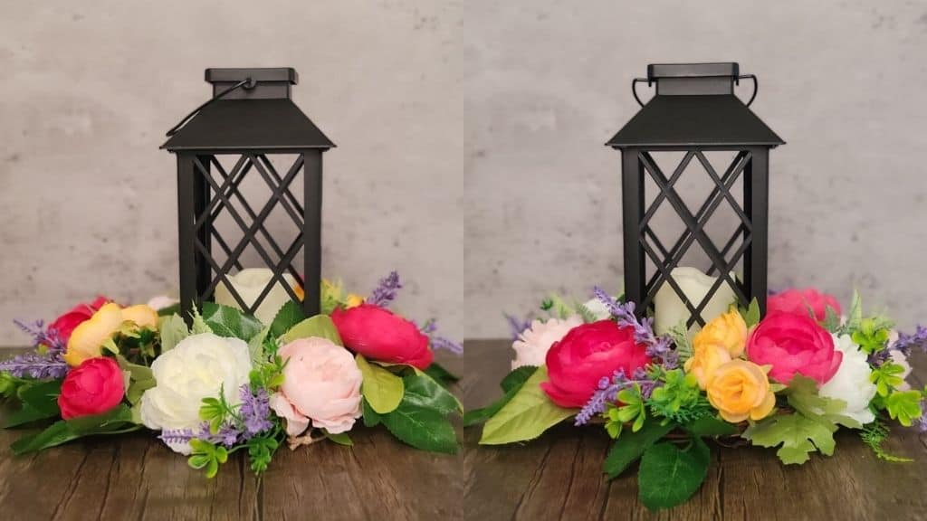 Wedding Floral Lantern Centerpiece