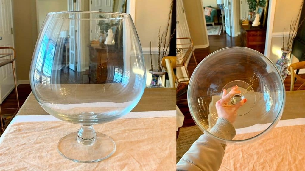 Large 12.5" Footed Glass Vase