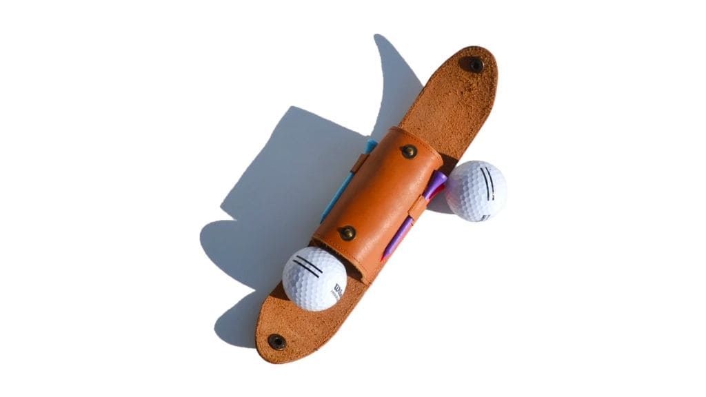 Custom Handmade Vegetable Leather Golf Ball Case