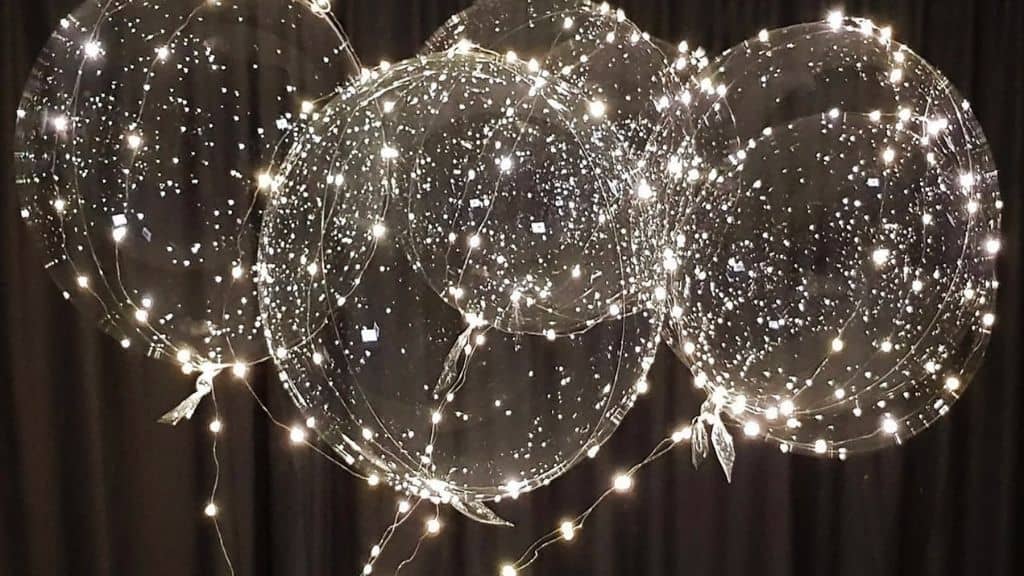 LED Clear Bobo Bubble Balloons 22 Inch