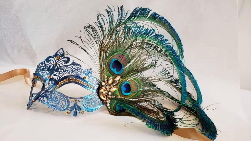 HigginsCreek Navy Blue Masquerade Mask