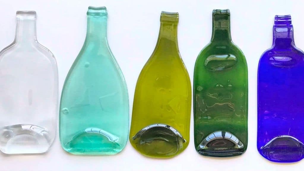 Melted Up Cycled Wine Bottle Plate