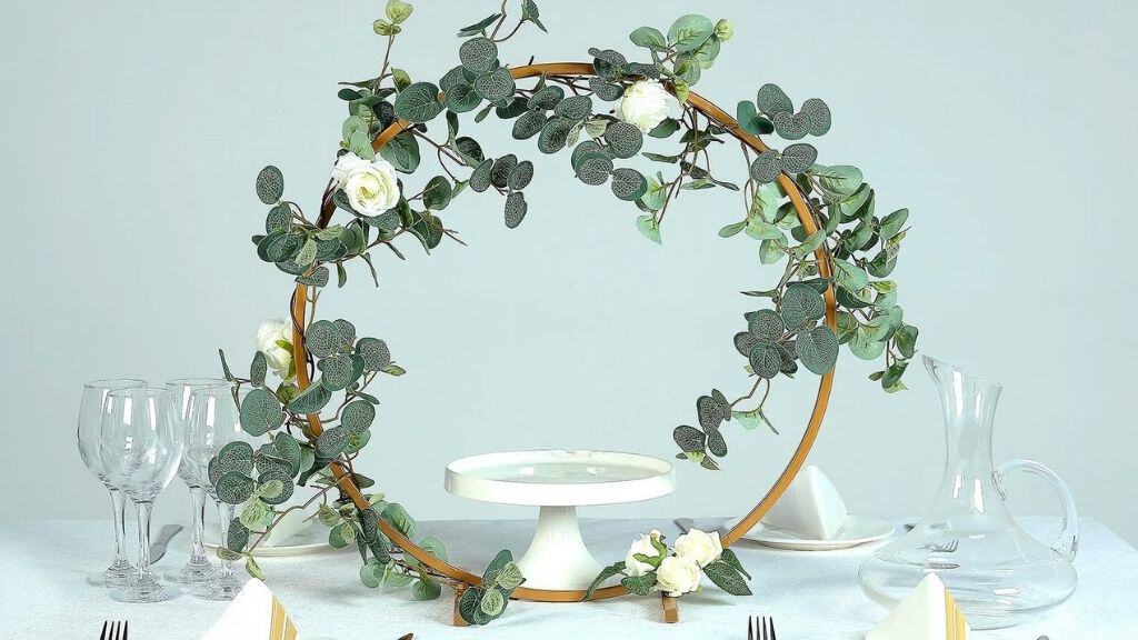 Arch Wedding Centerpiece Metal Hoop
