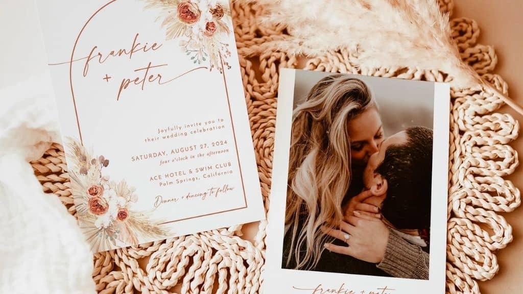 Minimalist Boho Wedding Invitation