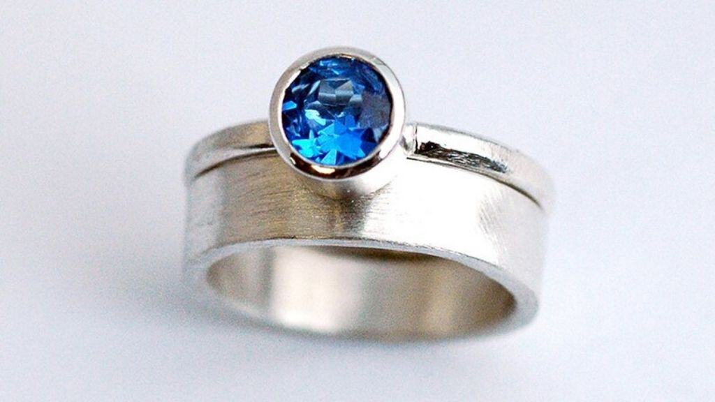 Recycled Sterling Silver Wedding Ring Set