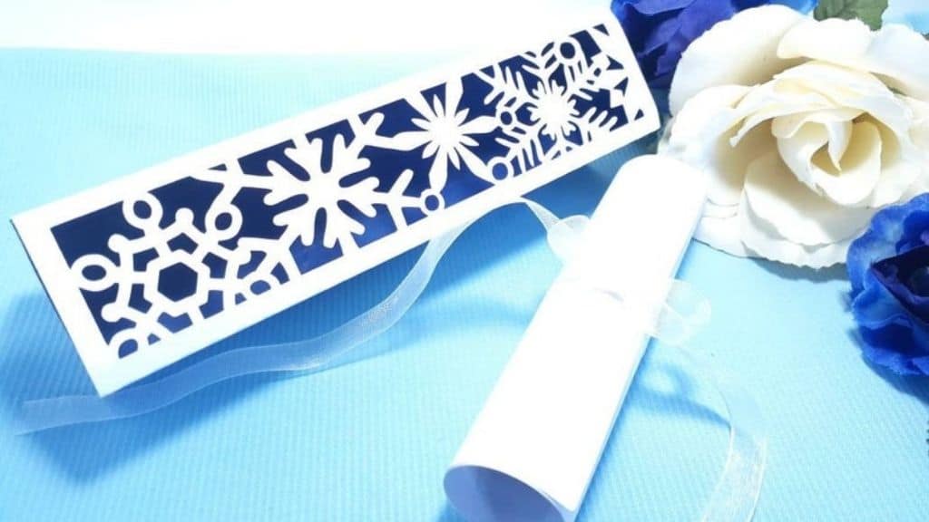 Wedding Invitation Box Snowflakes Cut File