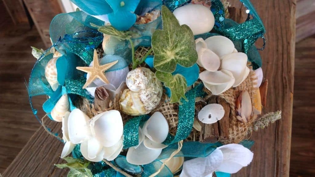 Nautical Theme Kissing Ball Flower Girl Pomander