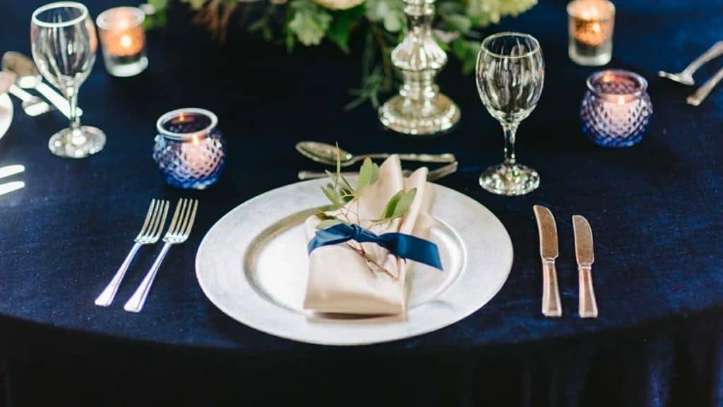 Midnight Navy Velvet Table Runner