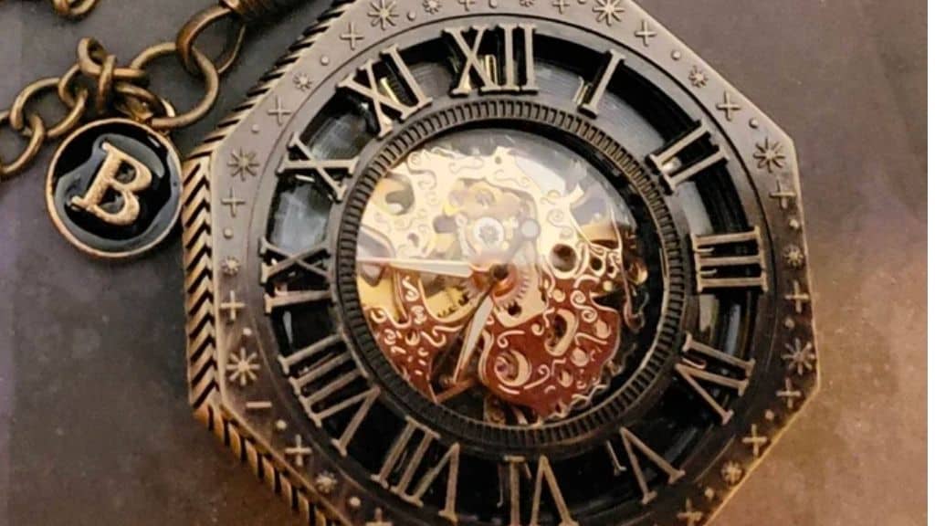 Octagon Bronze-Gold Black Watch