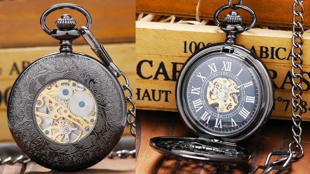 Ornate Black Mechanical Watch
