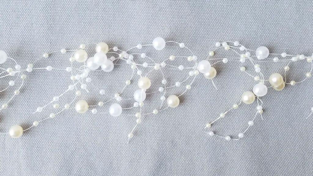 Faux Pearl Bead Garland with Branched Design
