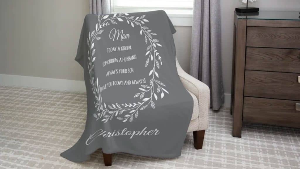 Personalized Mother of the Groom Blanket