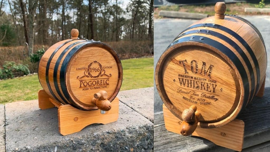Personalized Oak Whiskey Barrel