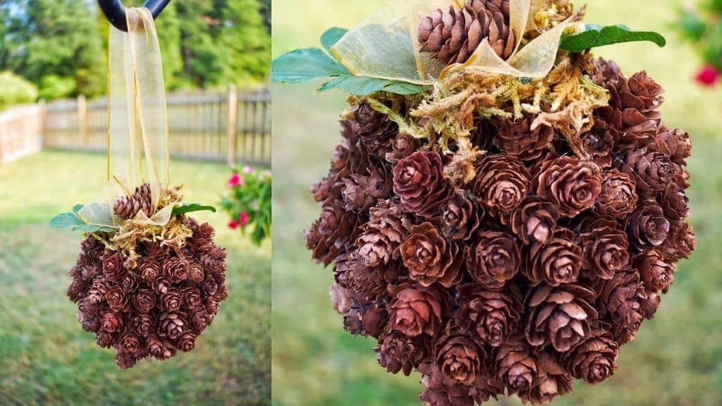 Handmade 4" Hemlock Pinecone Hanging Decor