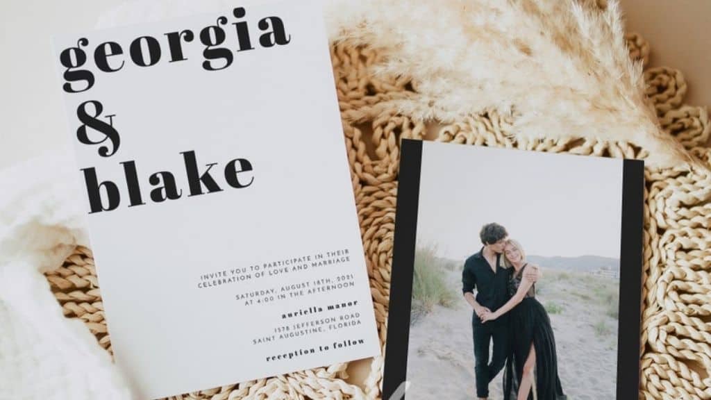 Quirky Bold Lowercase Wedding Invitation