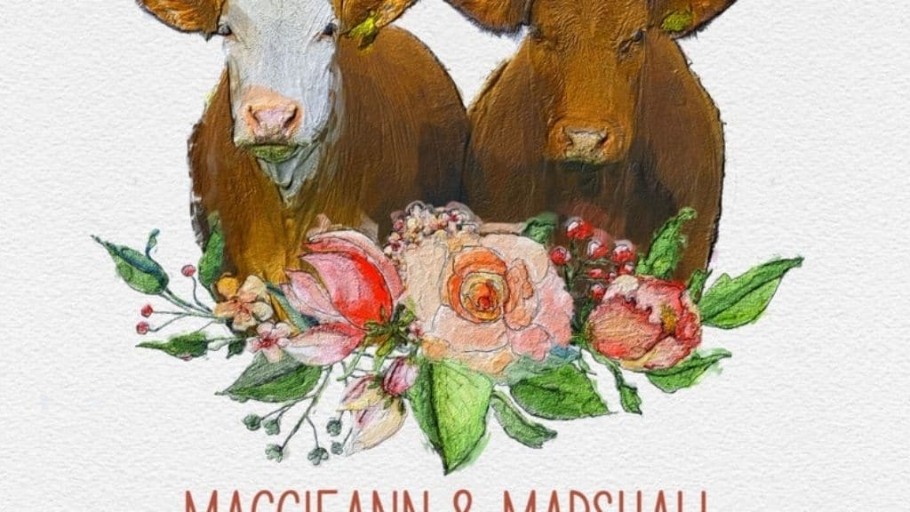 Rodeo Farmhouse Hereford Cow Wedding Invite