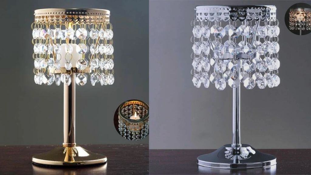 Rose Gold Chandelier Tea Light Holder