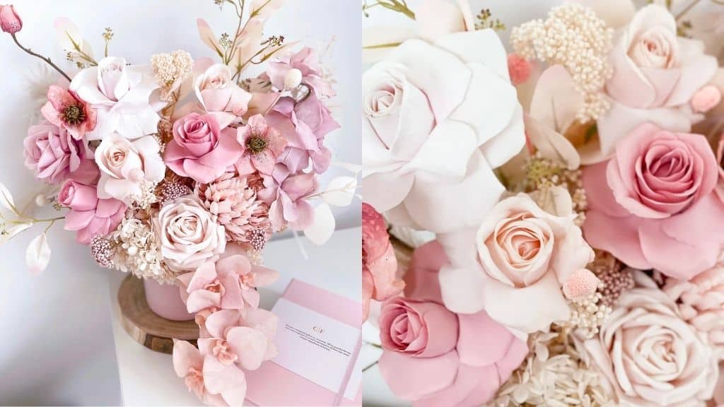 Rosy Pink Silk Wedding Centerpiece