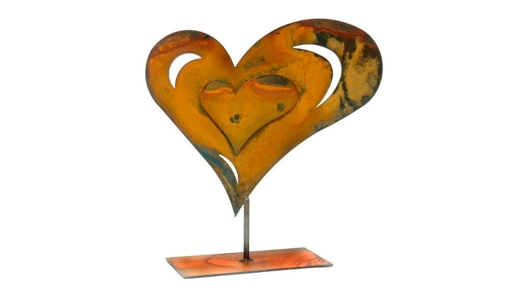 Bronze Heart Metal Wall Decor